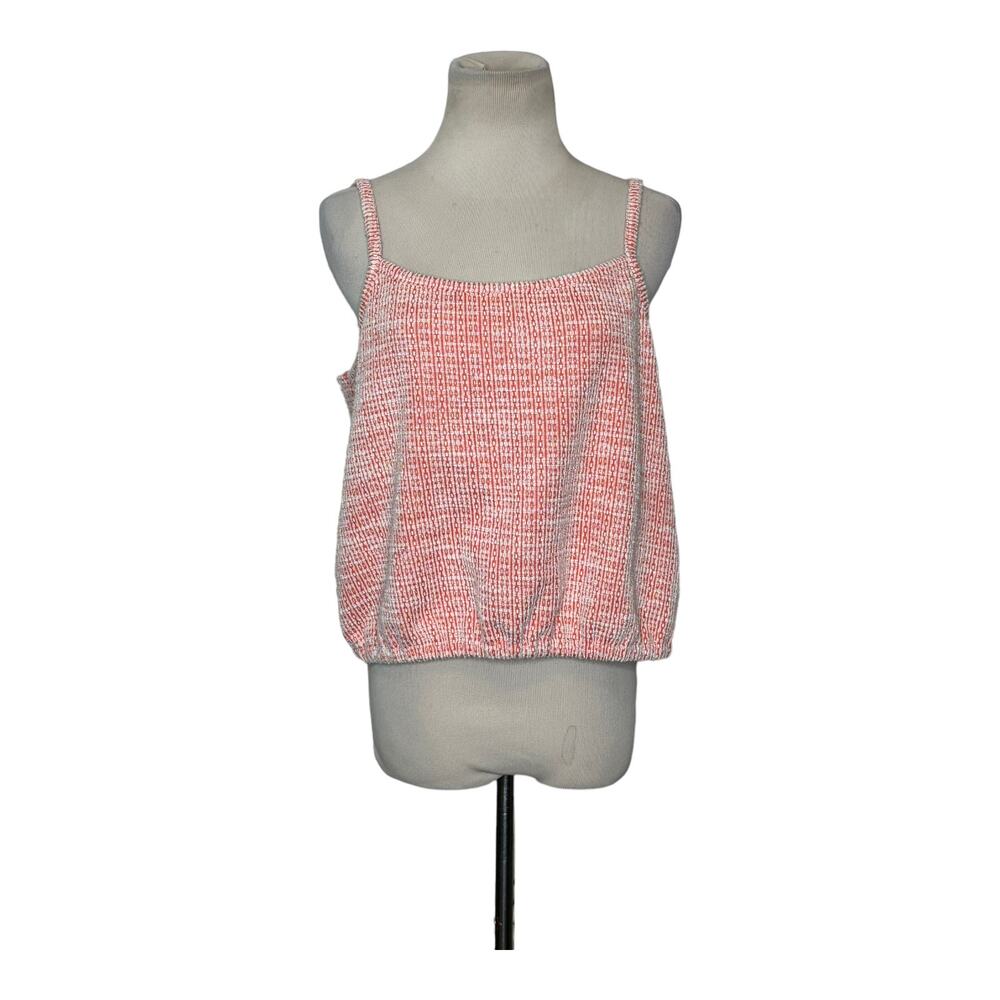 Loft orange textured fabric cami tank top size M